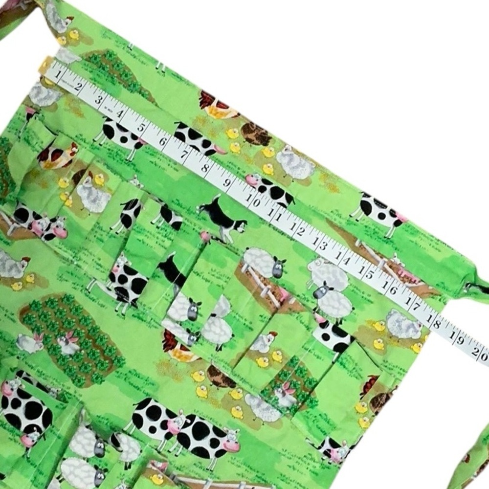 Egg Collecting Apron Handmade Cow Farm Ranch - Picture 6 of 7